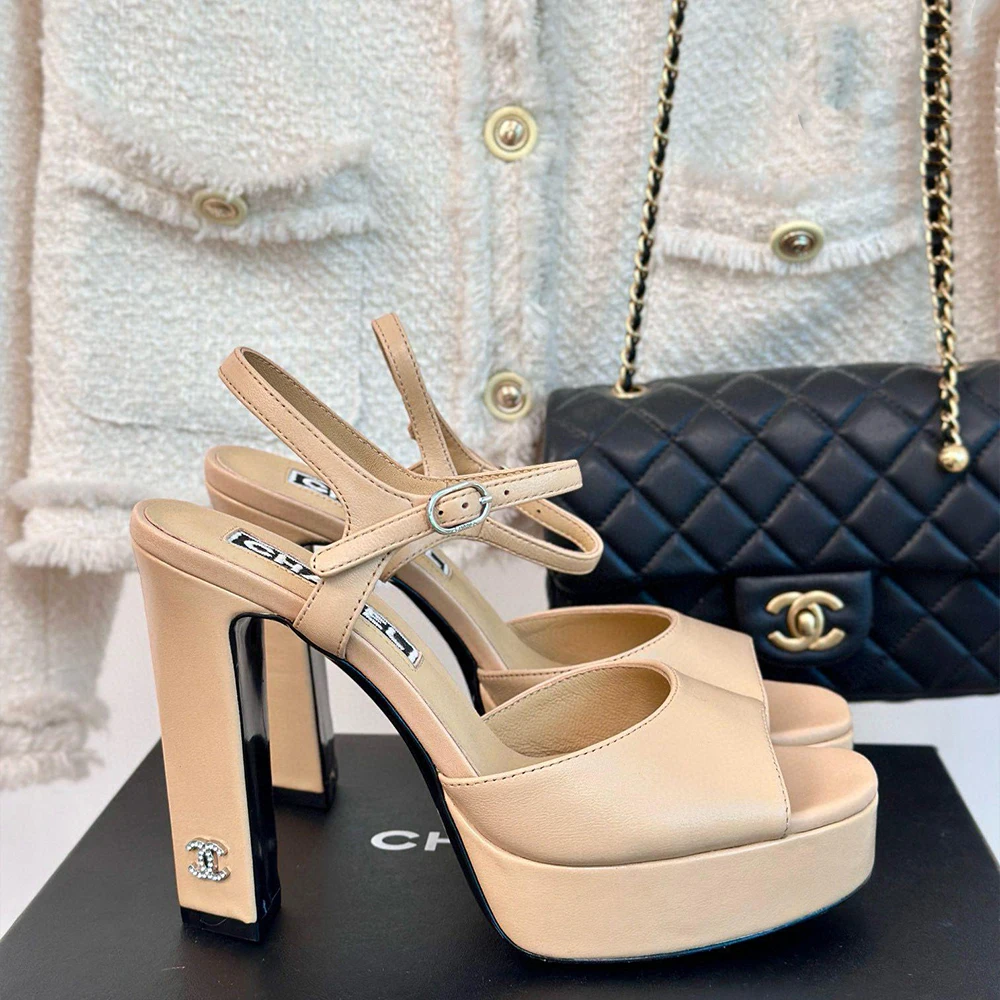 Chanel Waterproof Platform Double C12cm Heels