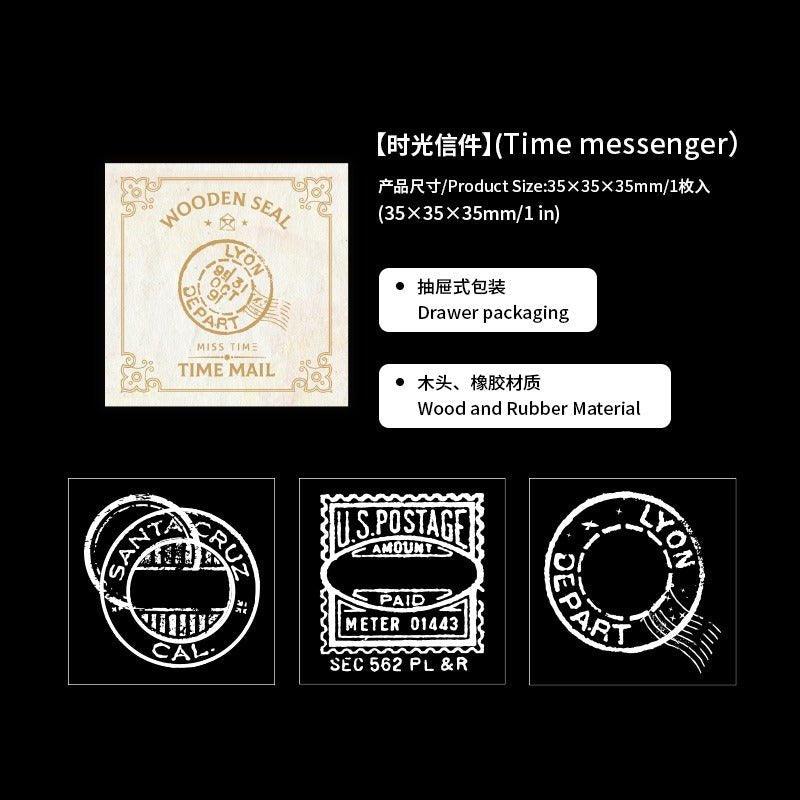 7005  3-in-1 Wooden Stamp Long Moon and Stars Series