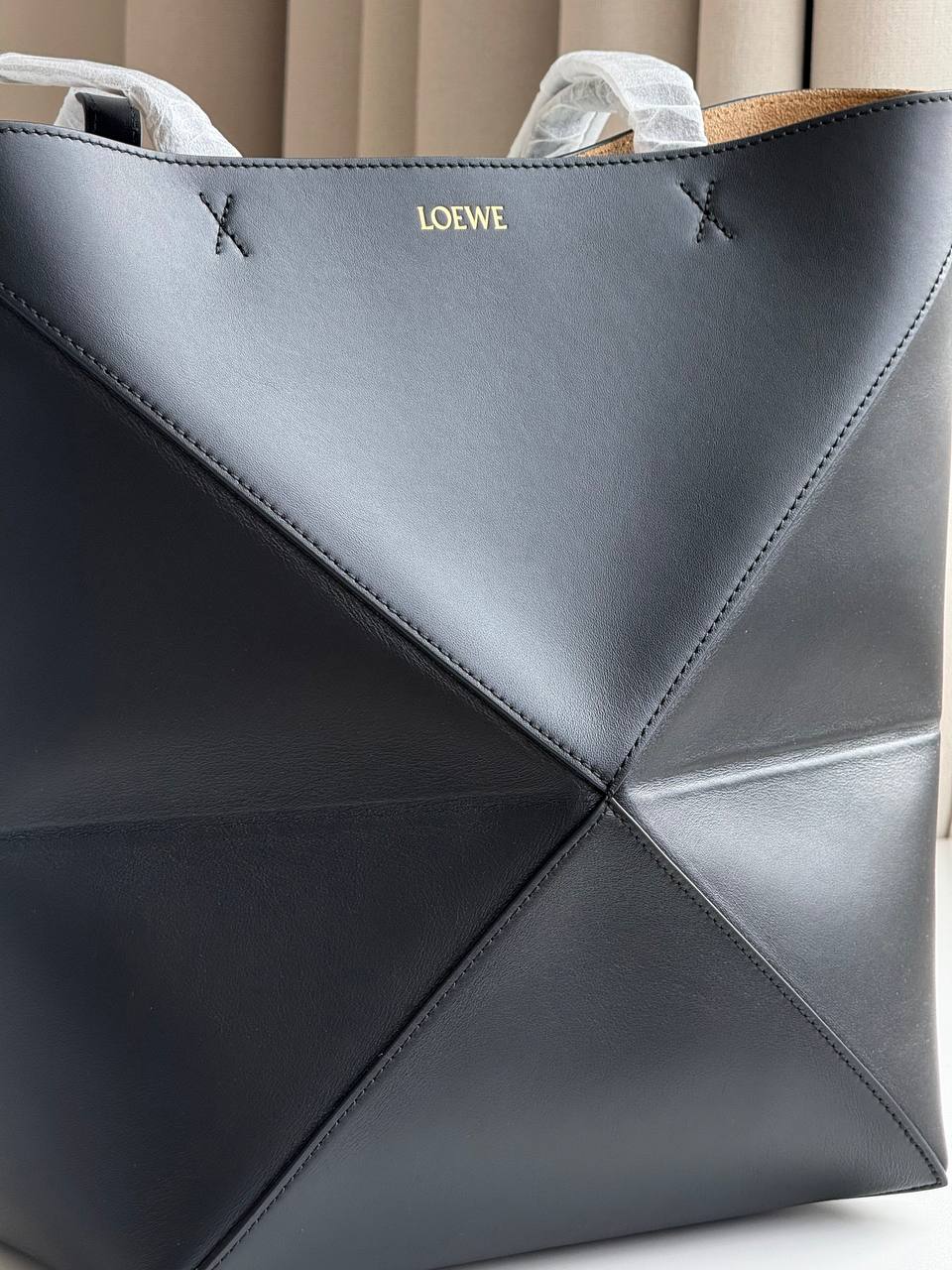 LOEWE Medium Puzzle Fold Tote in Shiny Calfskin