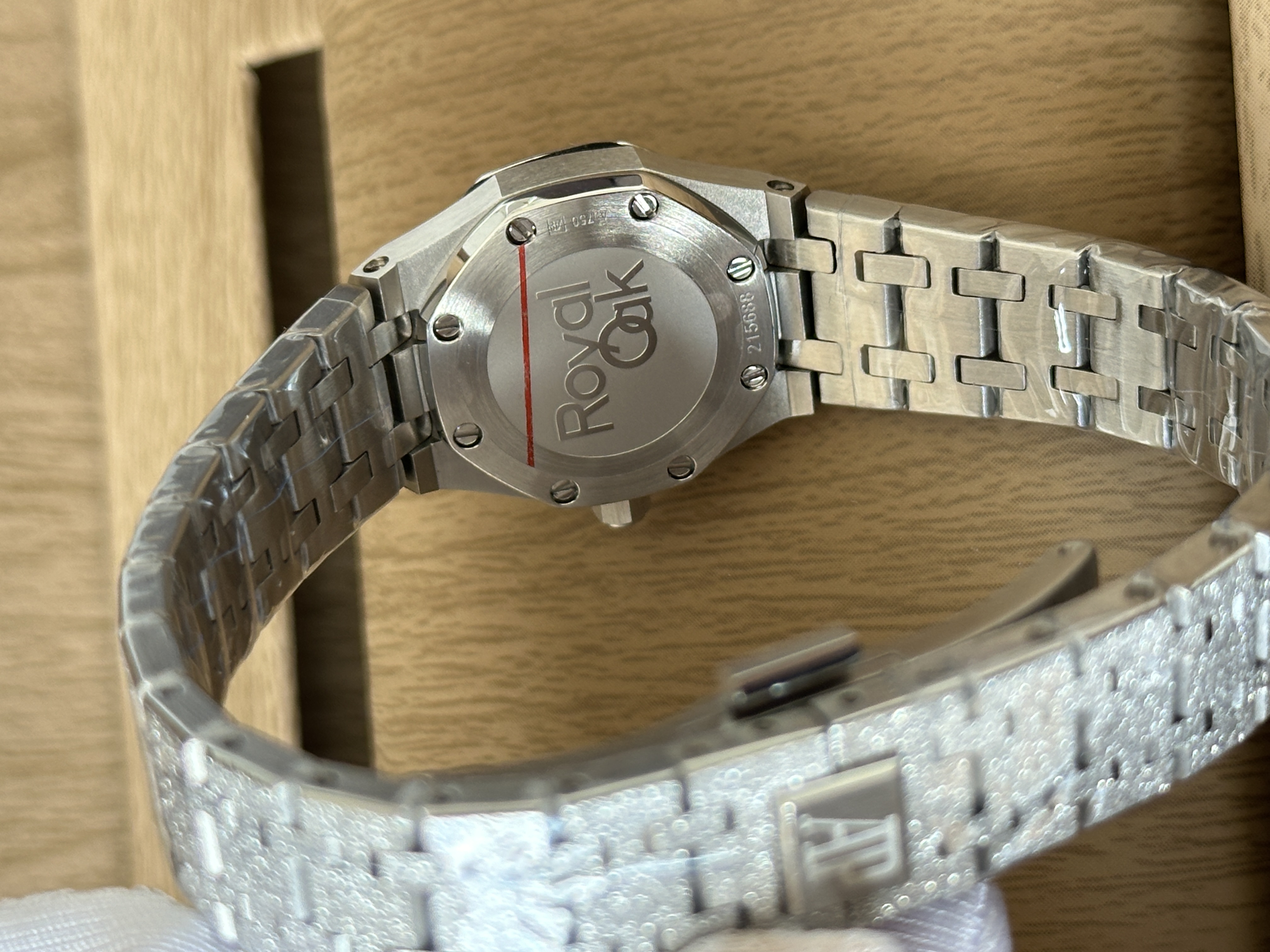 Audemars Piguet Royal Oak Frosted Full Diamond Steel Bracelet Watch