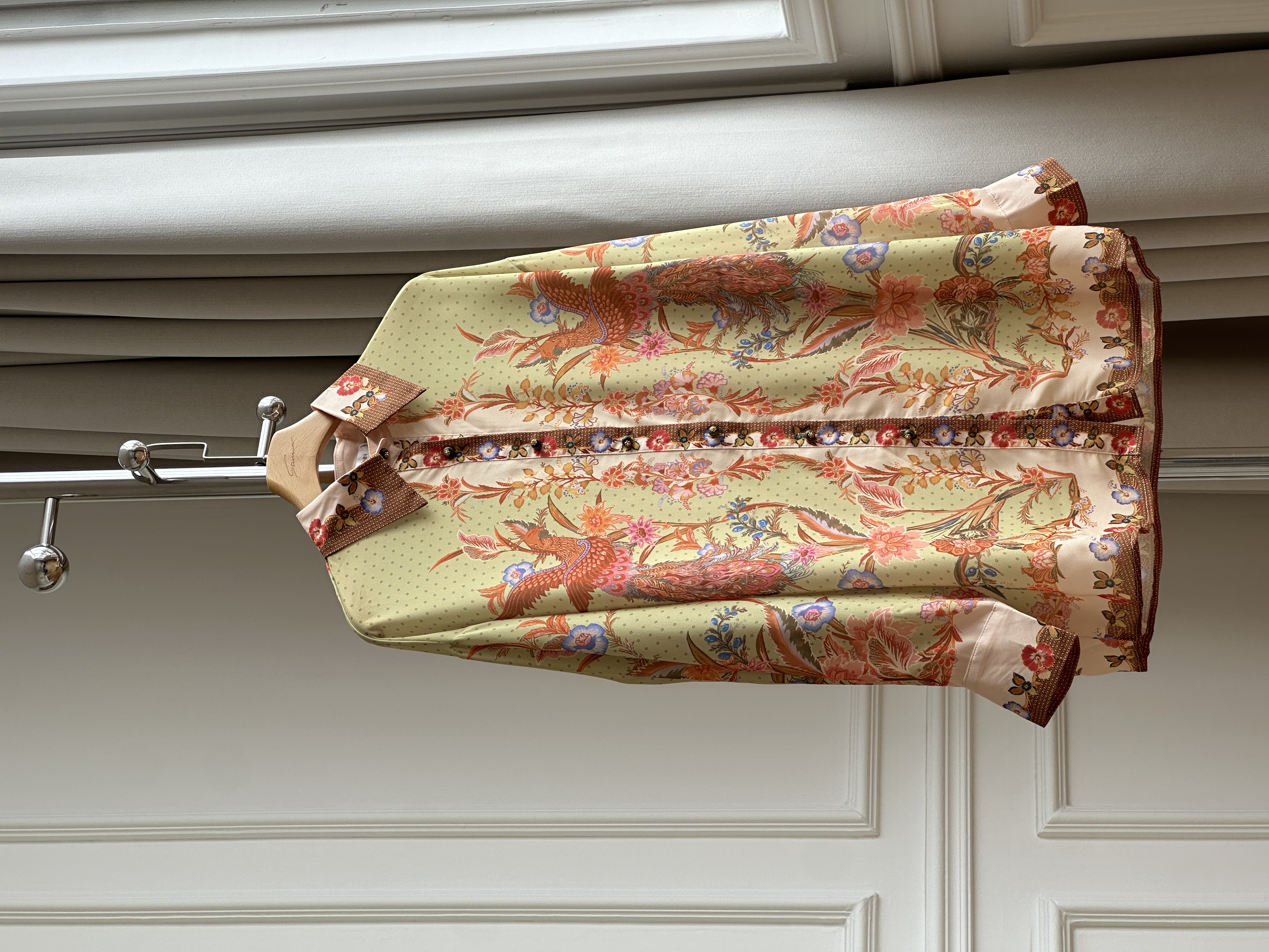 Zimmermann Phoenix Floral Silk Long-sleeve Shirt