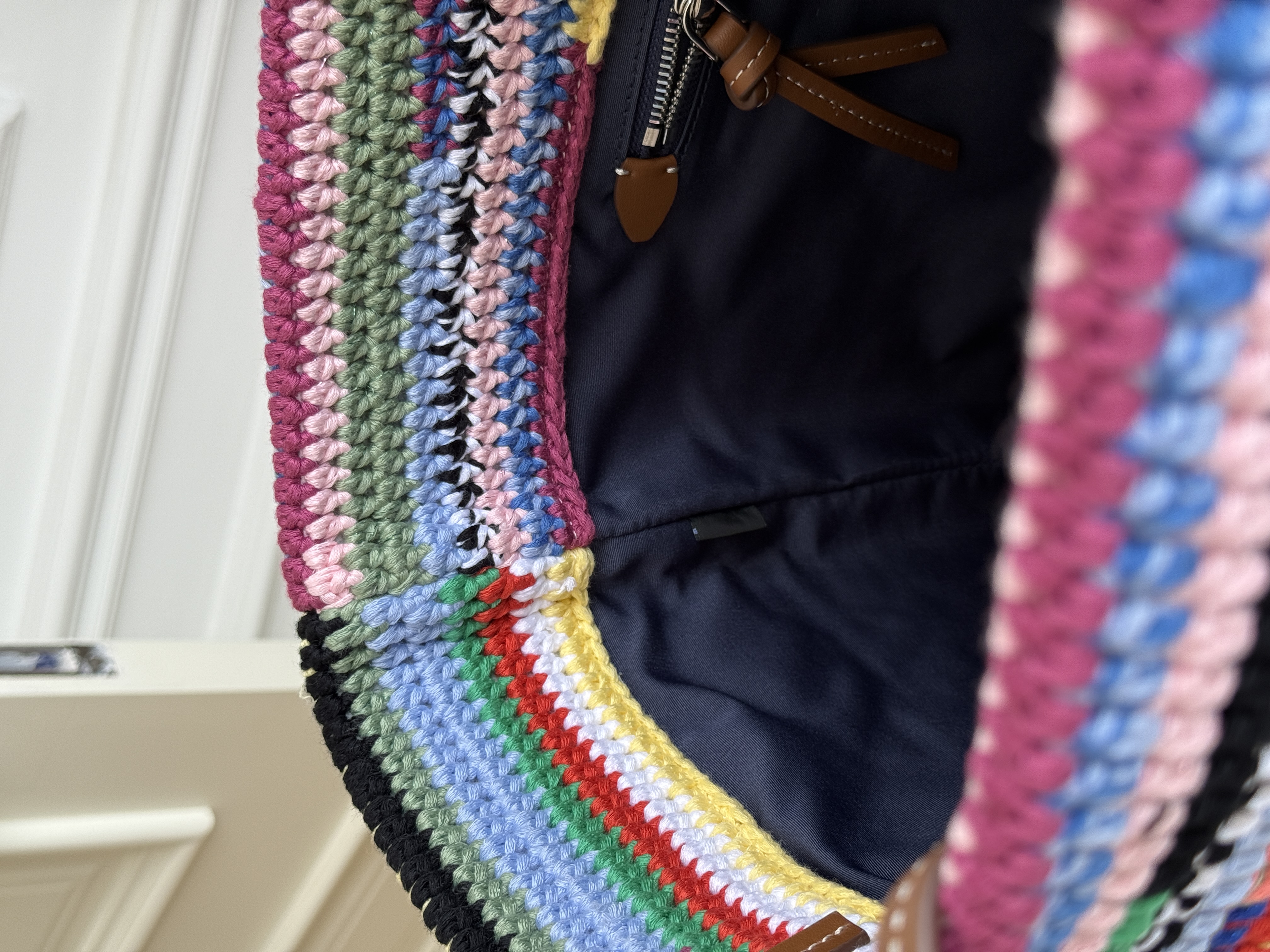 Miu Miu Rainbow Crochet Tote Bag