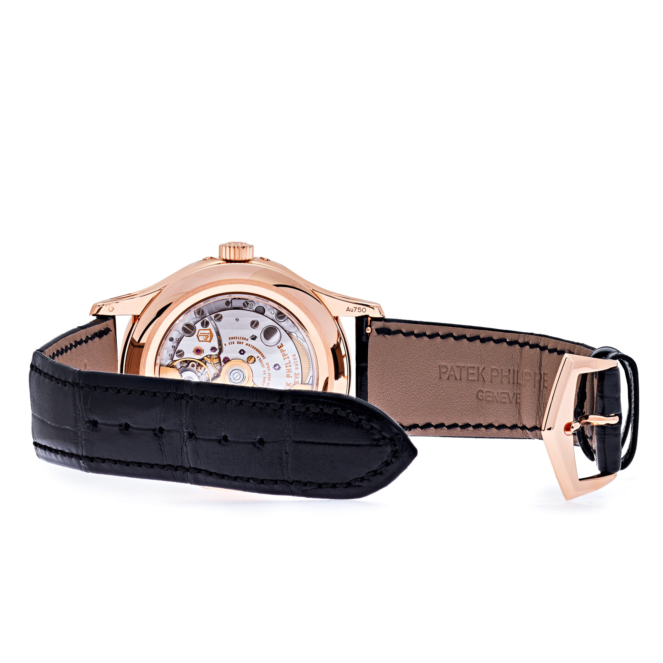 Patek Philippe Annual Calendar Complications Rose Gold Black Dial 5205R-010【1:1 Replica】