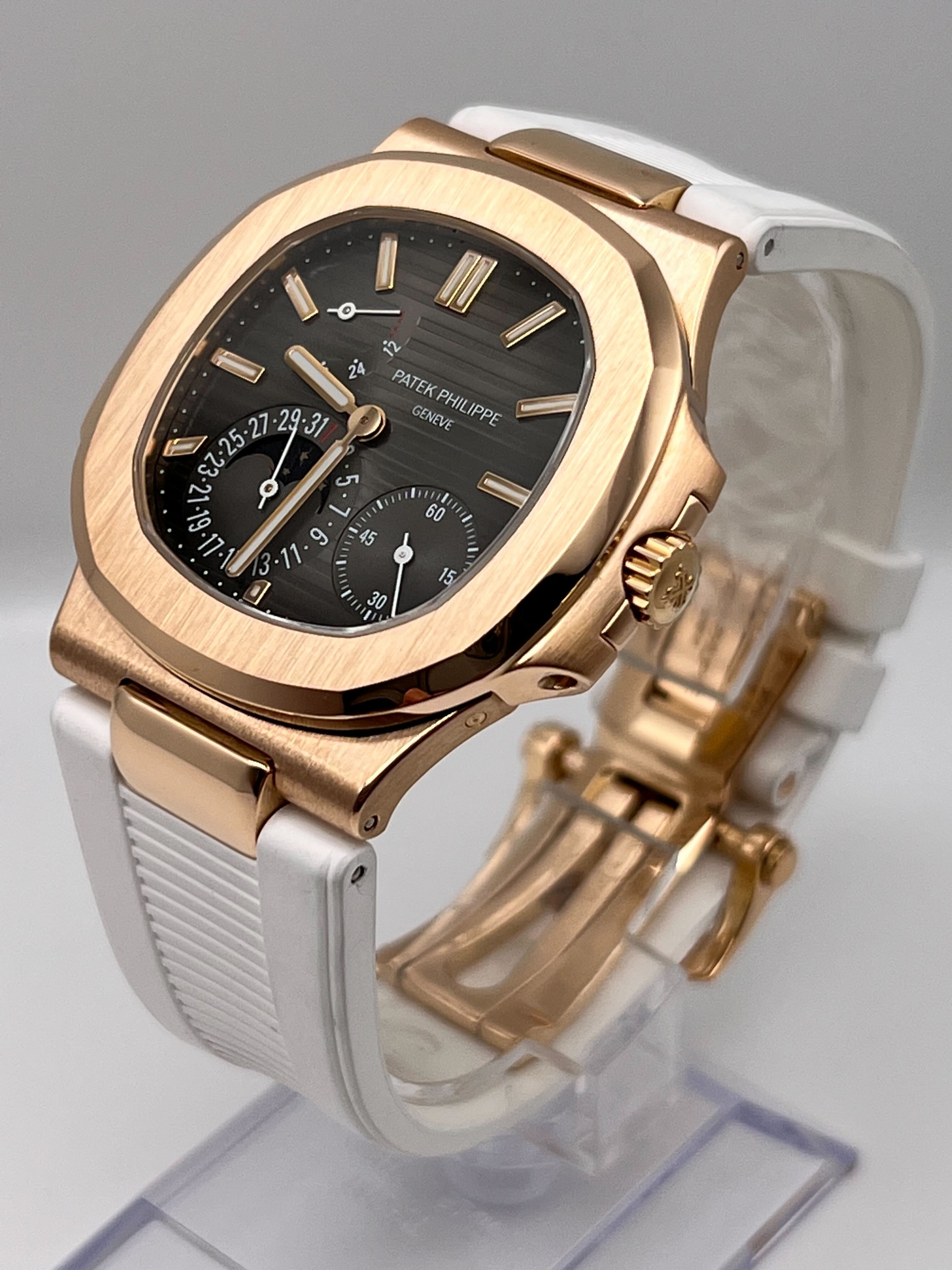 Patek Philippe Nautilus Moon Phase Rose Gold 5712R-001【1:1 Replica】