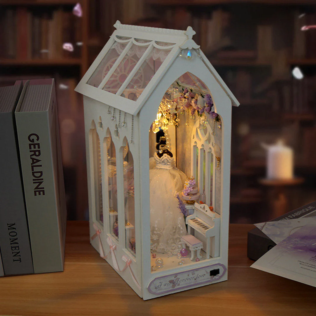 Romantic Wedding DIY Book Nook Shelf Insert