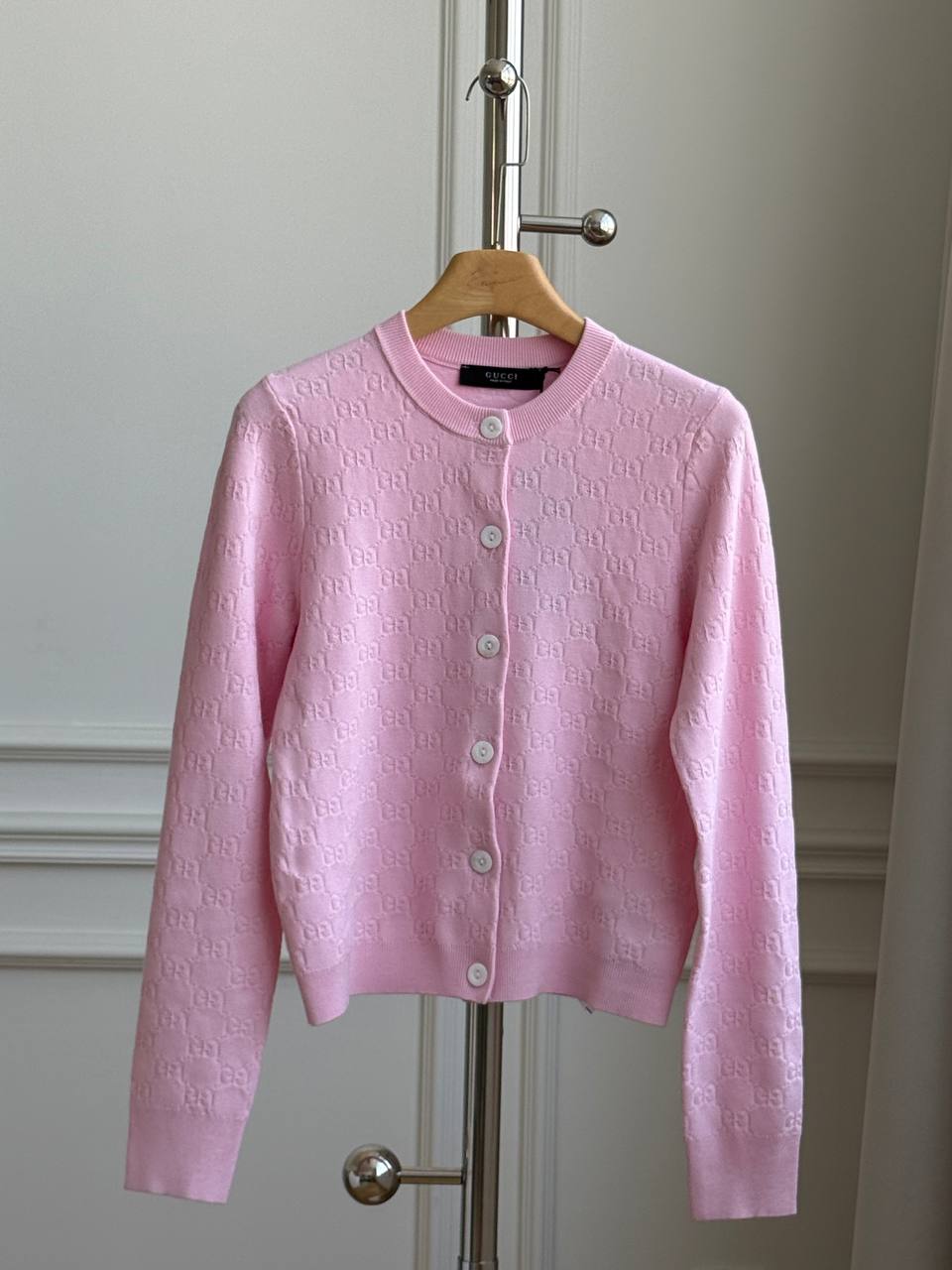 Gucci GG Jacquard Fine Knit Cardigan