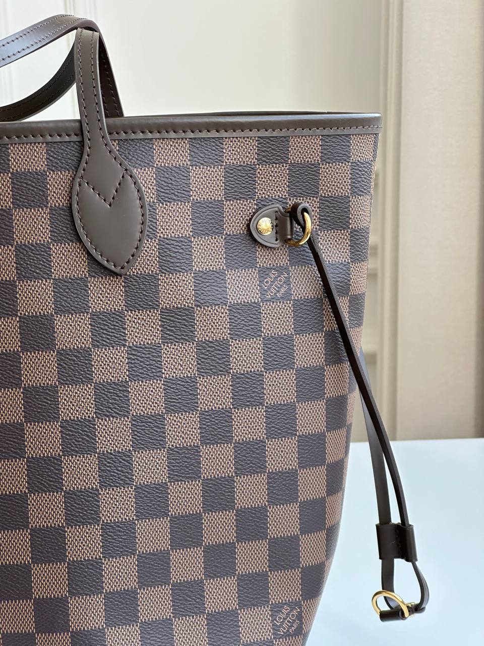 Louis Vuitton Neverfull MM Damier Ebene Tote Bag