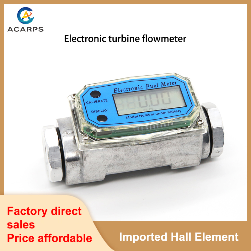 1/2 Inch to 2 Inch High-Precision Turbine Flowmeter Aluminum Alloy Electronic Digital Display for Water Diesel and Gasoline