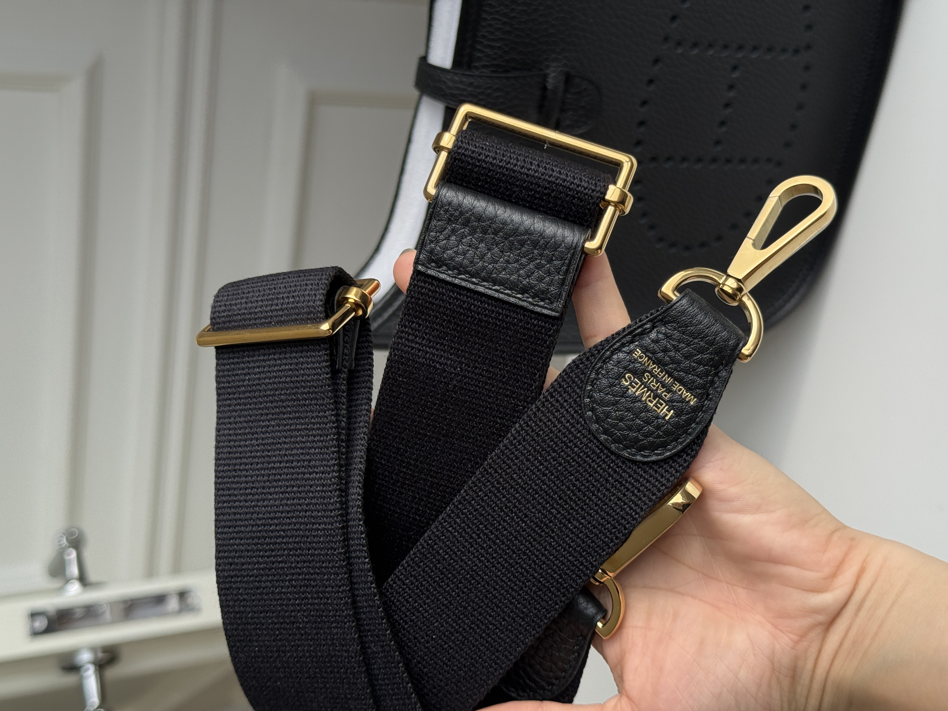 Hermès Evelyne 23Black with Gold Hardware