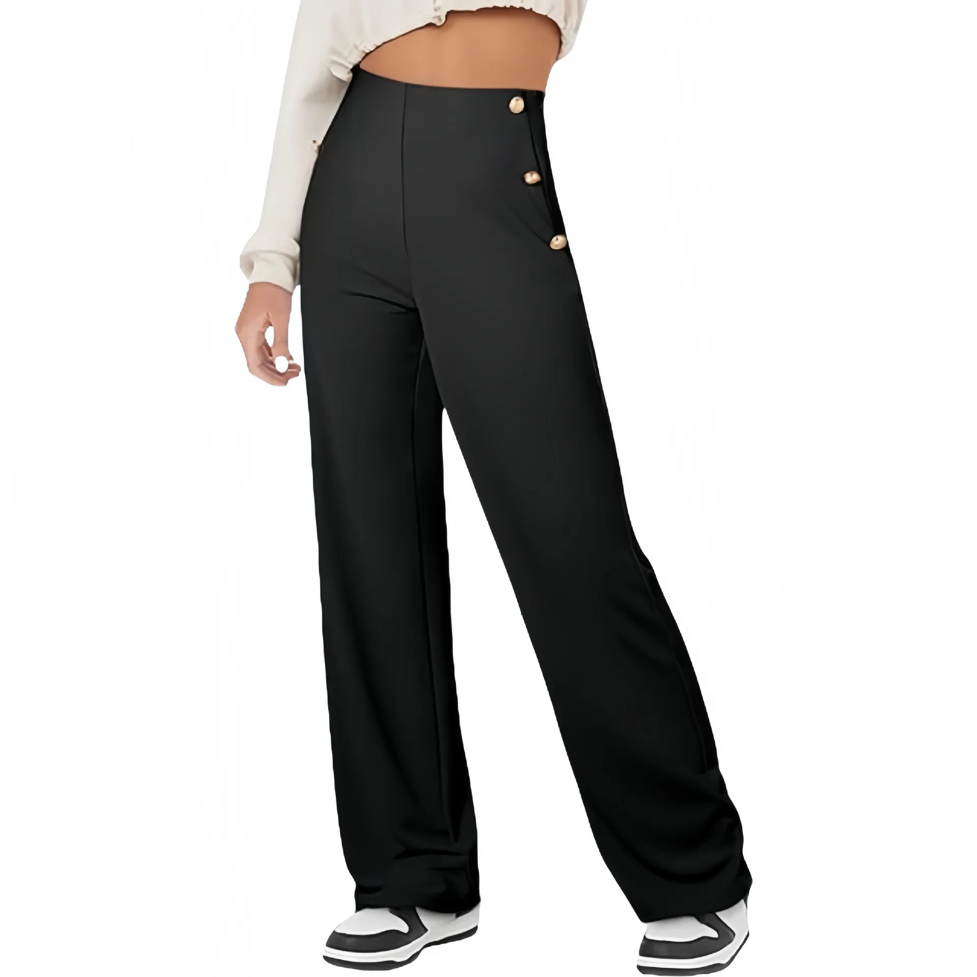Pantalon Large Taille Haute pour Femme