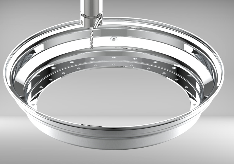 Custom 12-13 Inch Double Step Outer lip Straight Flange