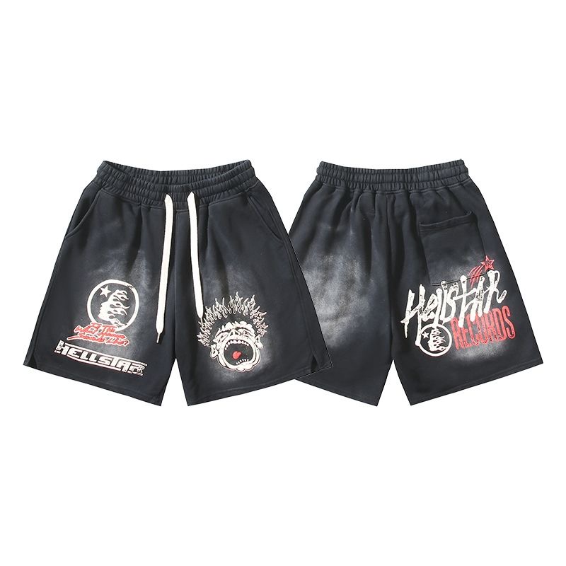 Faded Logo Big Mouth Shorts Black