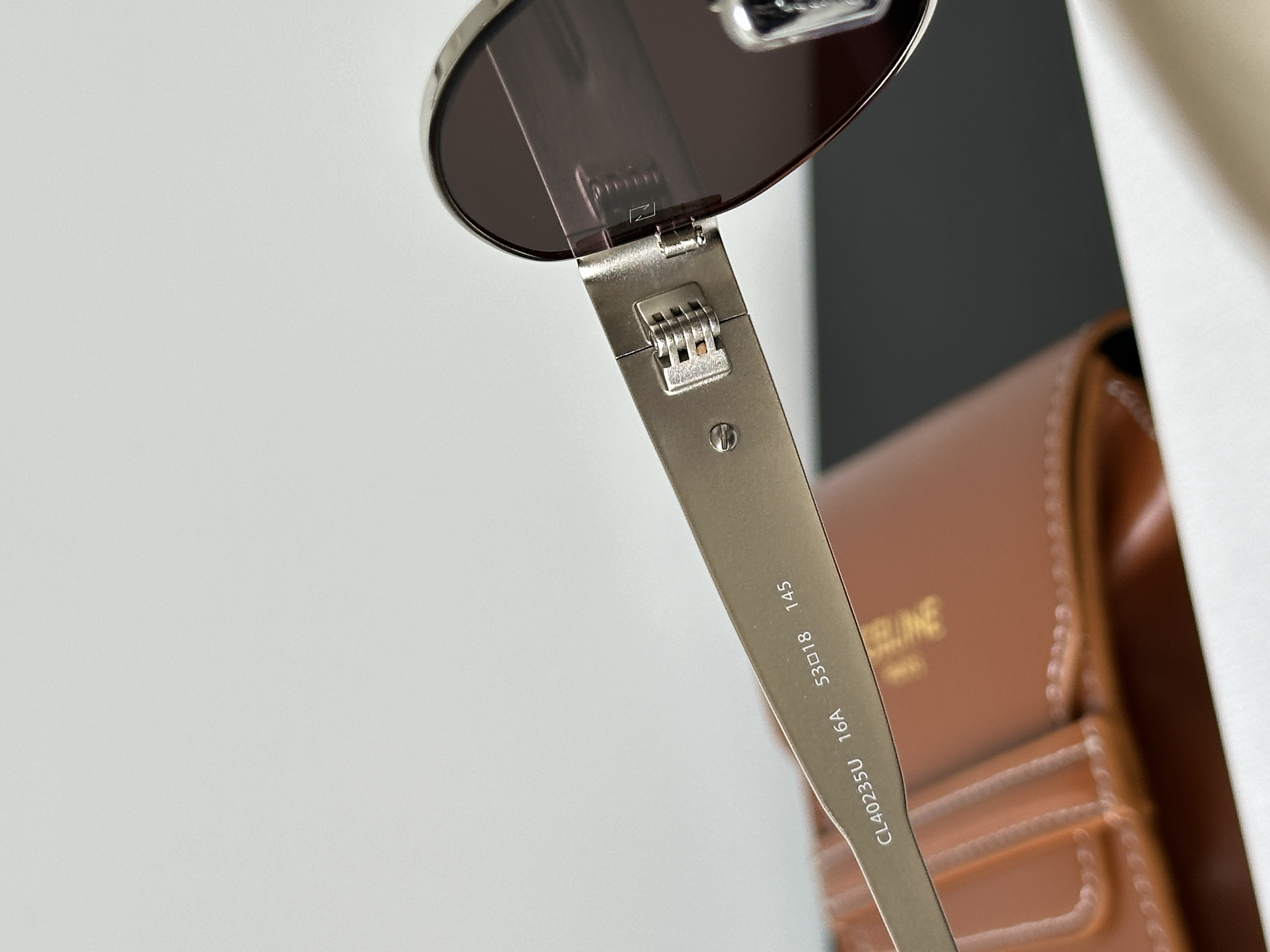 Celine Silver Metal Oval Triomphe Sunglasses