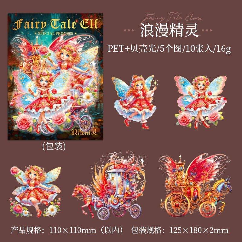 1022  Character Shell Light PET Stickers Fairy Tale Fairies