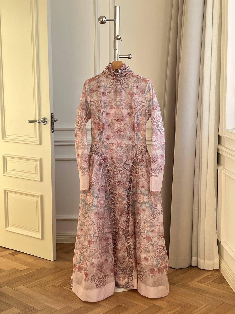 Zimmermann Rebellion Floral-Print Linen-Silk Maxi Dress