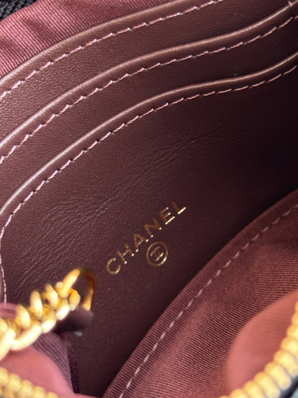 Chanel Quilted Caviar Leather Zip Coin Purse