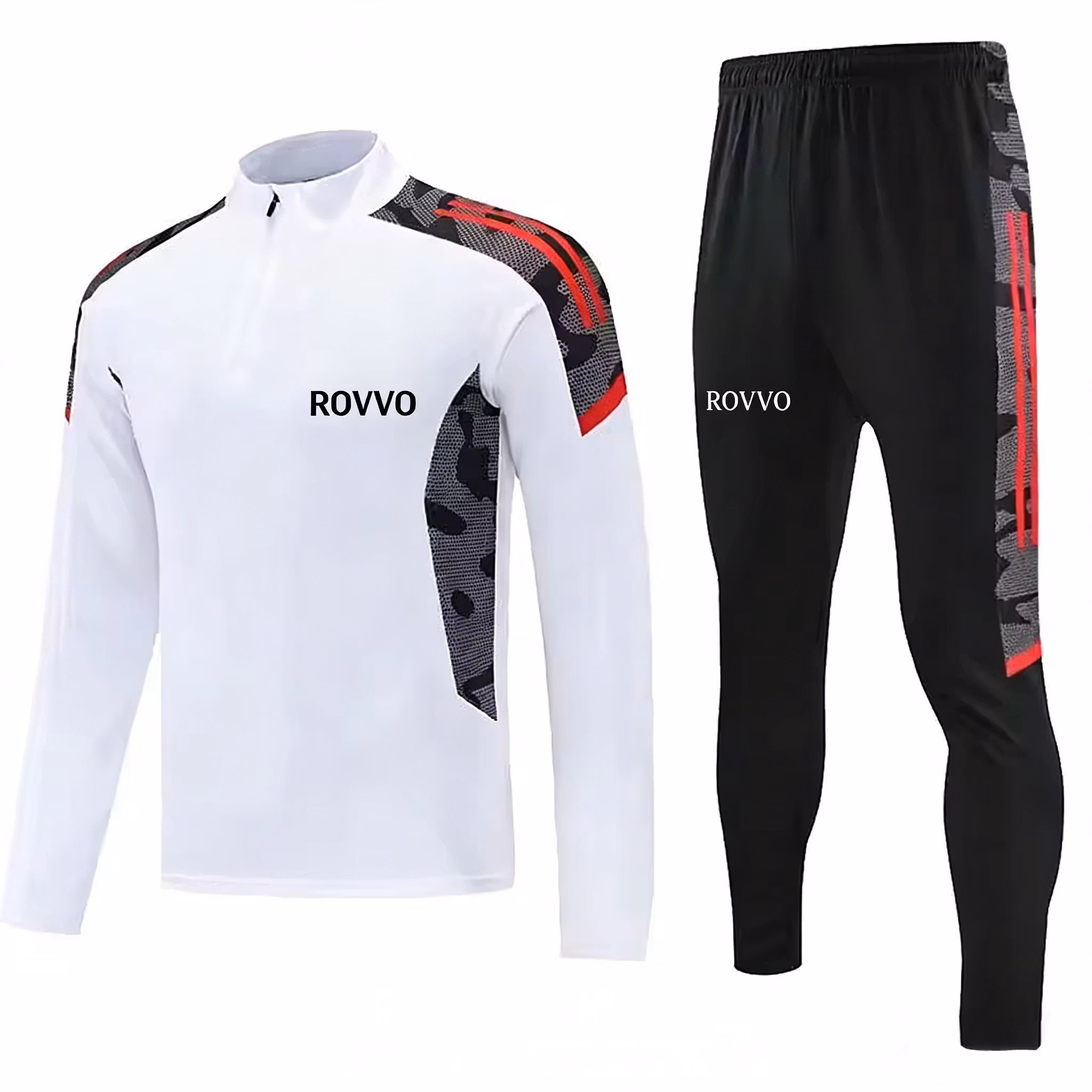 High Quality New Design Retro Team Full Zipper Long Sleeve Breathable Football Jersey Set for Adult Custom Logo Training Suit