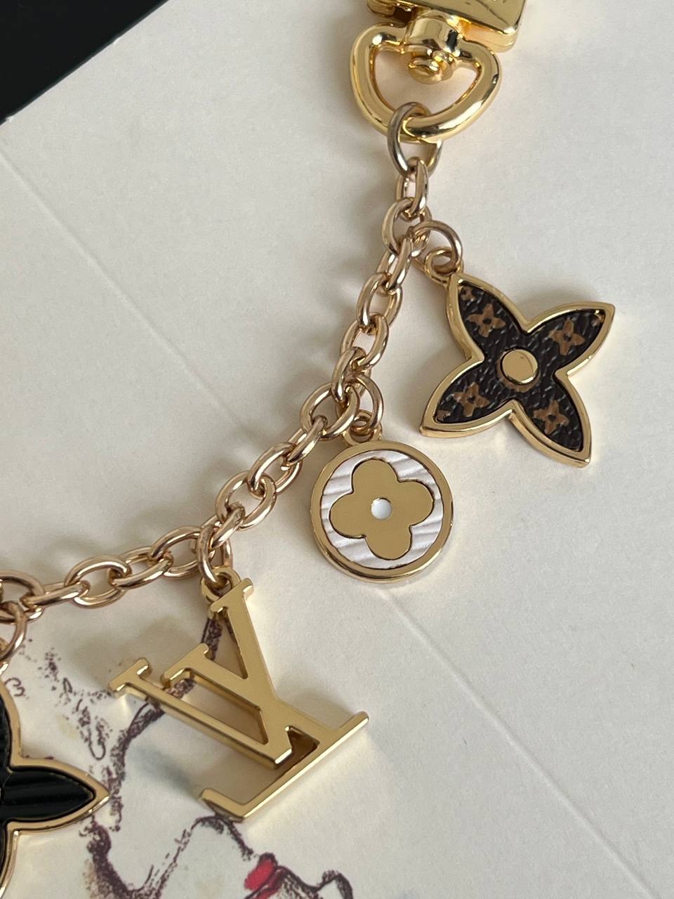 Louis Vuitton Dual-clasp Enamel Multi-charm Extension Chain Bag Charm