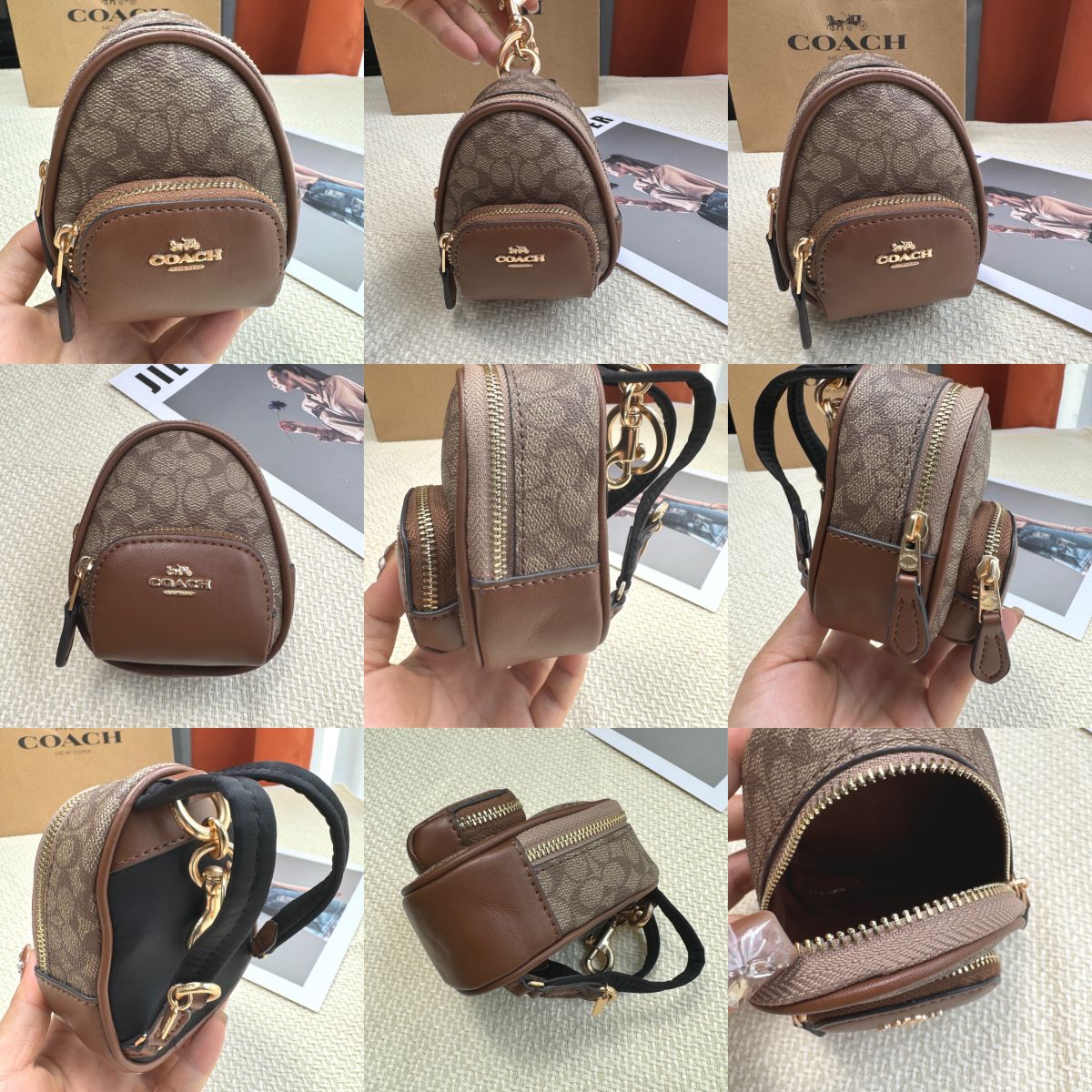 Women Handbag C7803 CC315 C1019 Mini Court Backpack Keychain Bag Charm