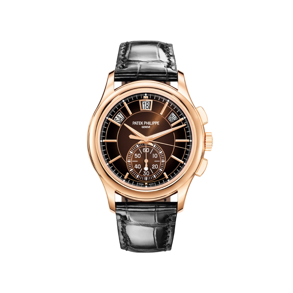 Patek Philippe Flyback Chronograph Annual Calendar Rose Gold Brown 5905R-001【1:1 Replica】