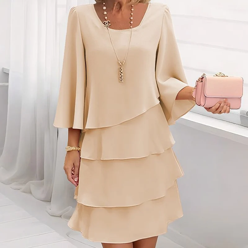 Robe Longue à Volants 