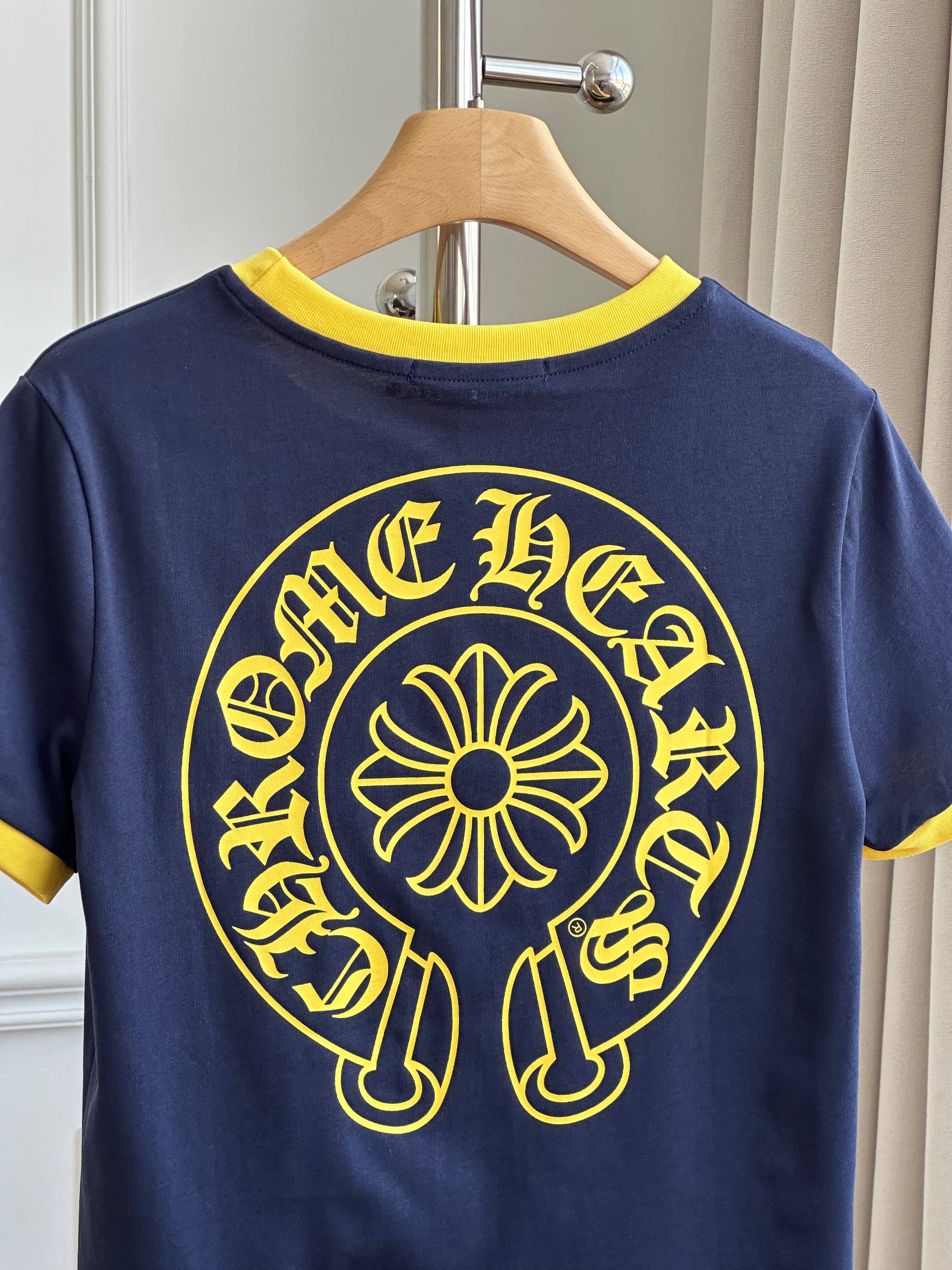 Chrome Hearts Scroll Logo Ringer Tee