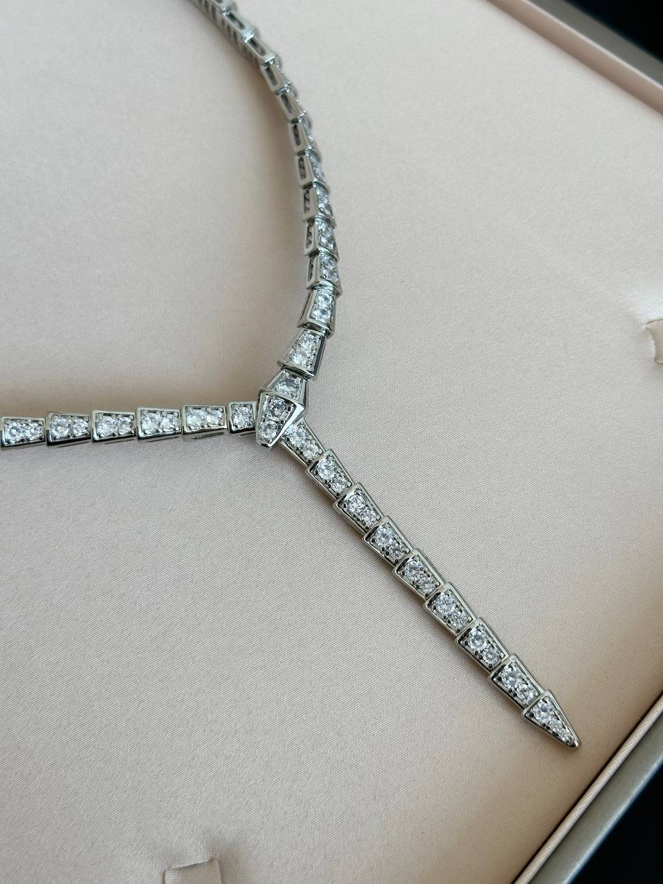 BVLGARI Serpenti Viper Full Pave Diamond Necklace