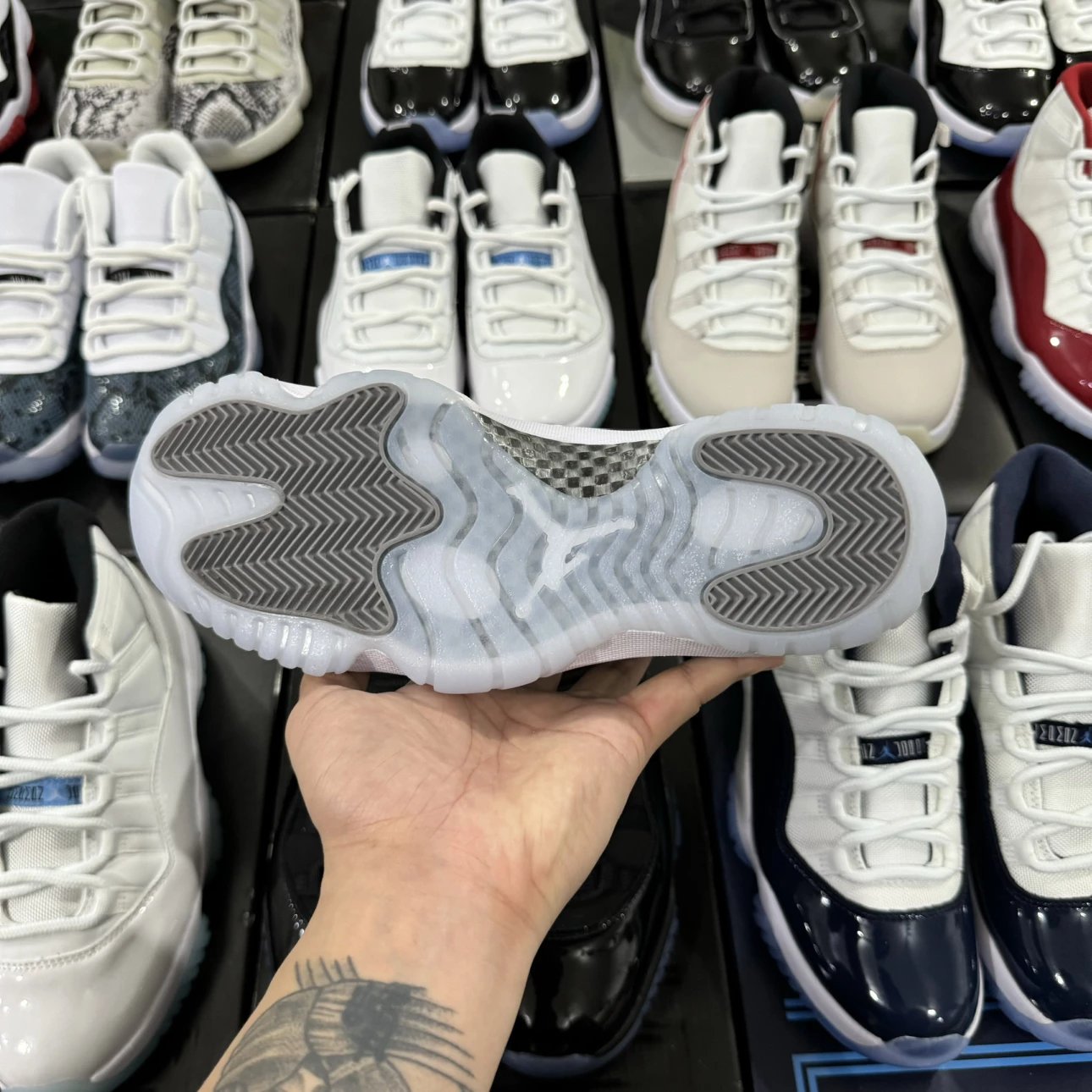 Air Jordan 11 Retro High Grey with White Logo