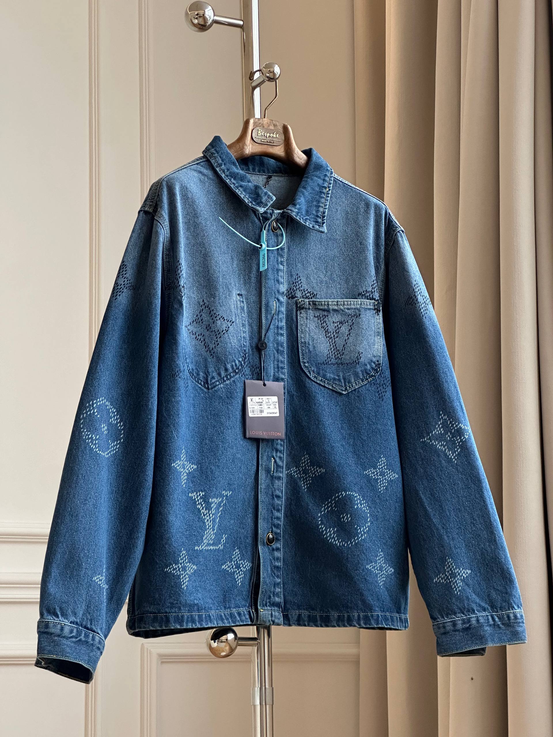 Louis Vuitton Monogram Gradient Laser-Etched Denim Overshirt