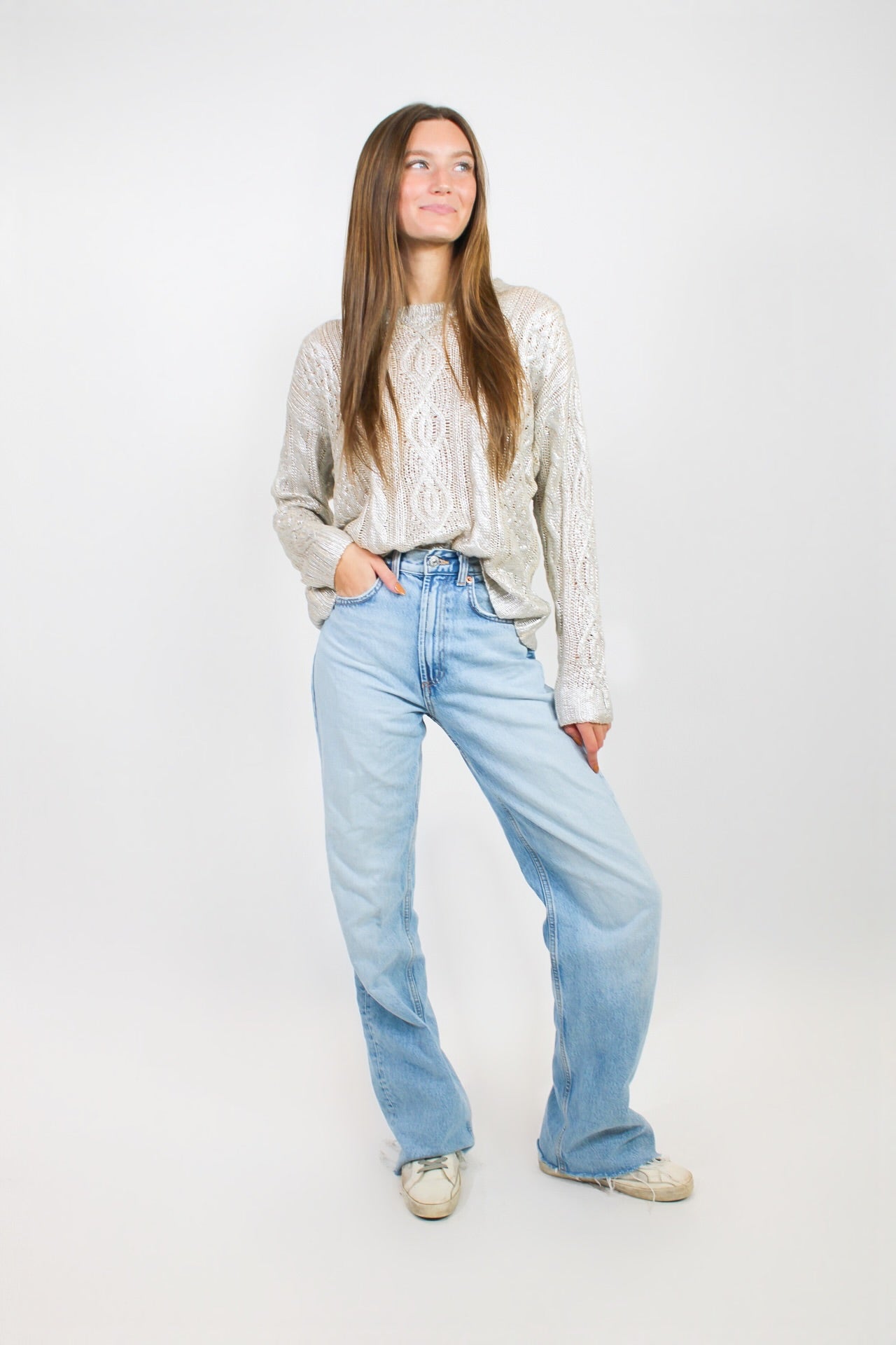 Silver Sleek Sweater