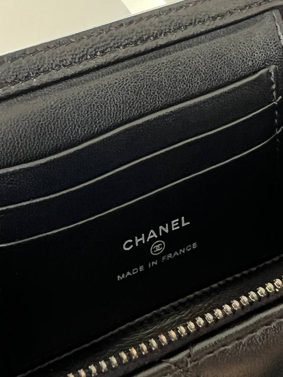 Chanel Black Quilted Lambskin Mini Vanity Top Handle Bag