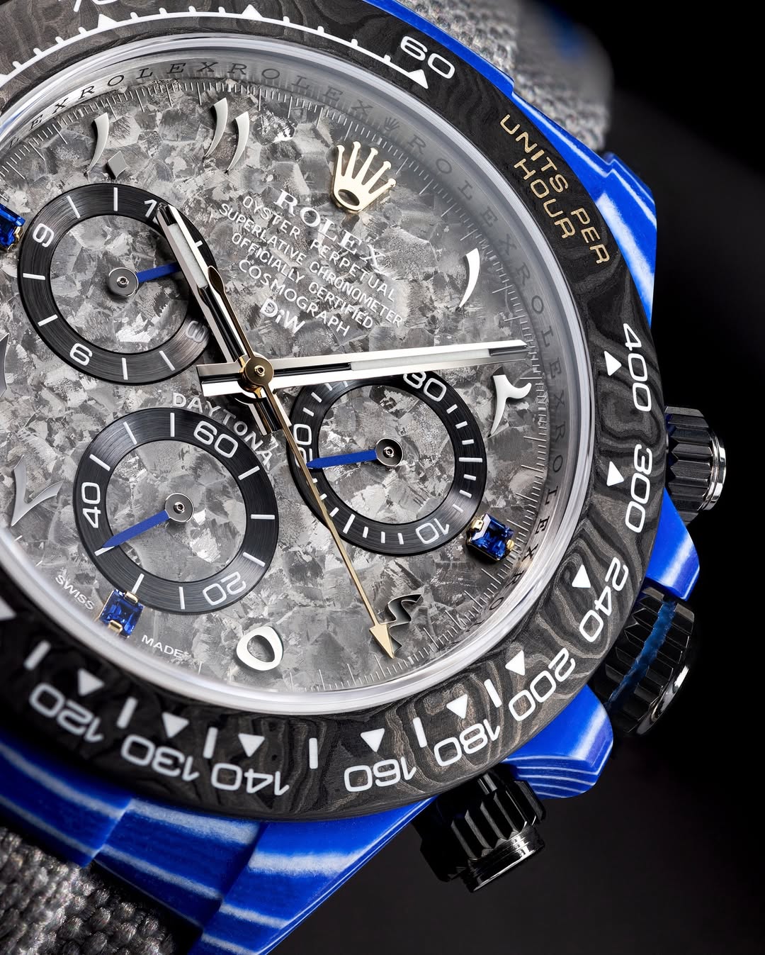 Rolex DiW Daytona Liquid Titanium Dial CarboQuartz【1:1 Replica】