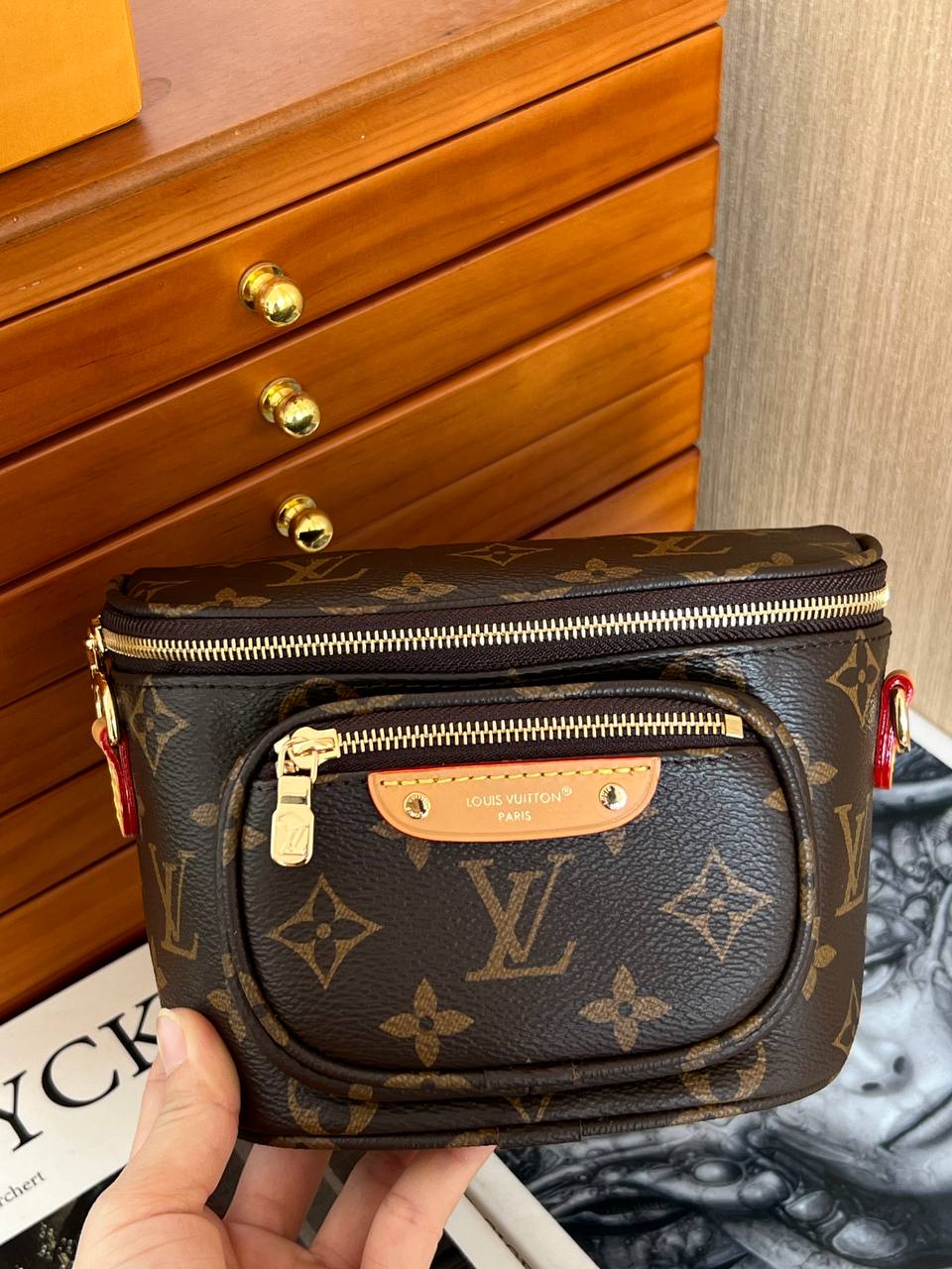 Louis Vuitton Monogram Mini Double Zip Vanity Case Waist Bag