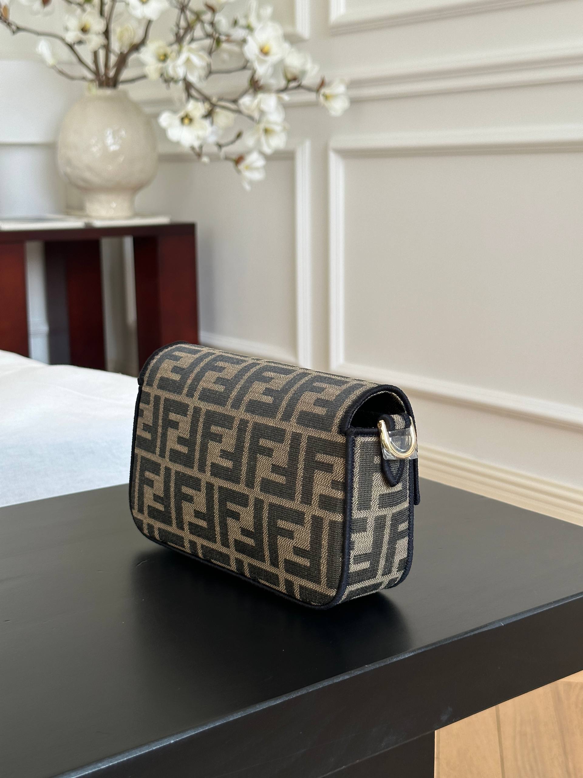 Fendi FF Zucca Jacquard Baguette Shoulder Bag