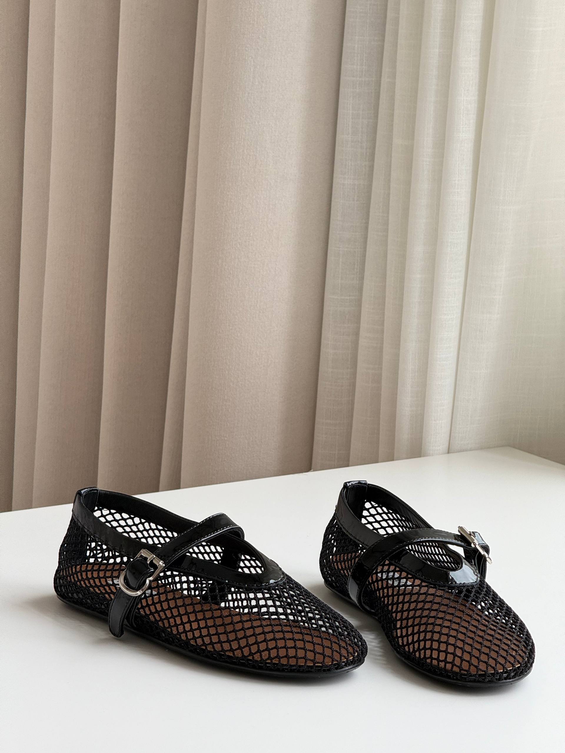 Mesh Mary Jane Flat Shoes