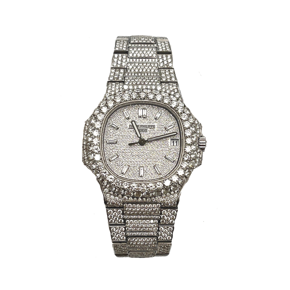 Patek Philippe Nautilus Stainless Steel After Market Diamond Paved 5711/1A-011【1:1 Replica】