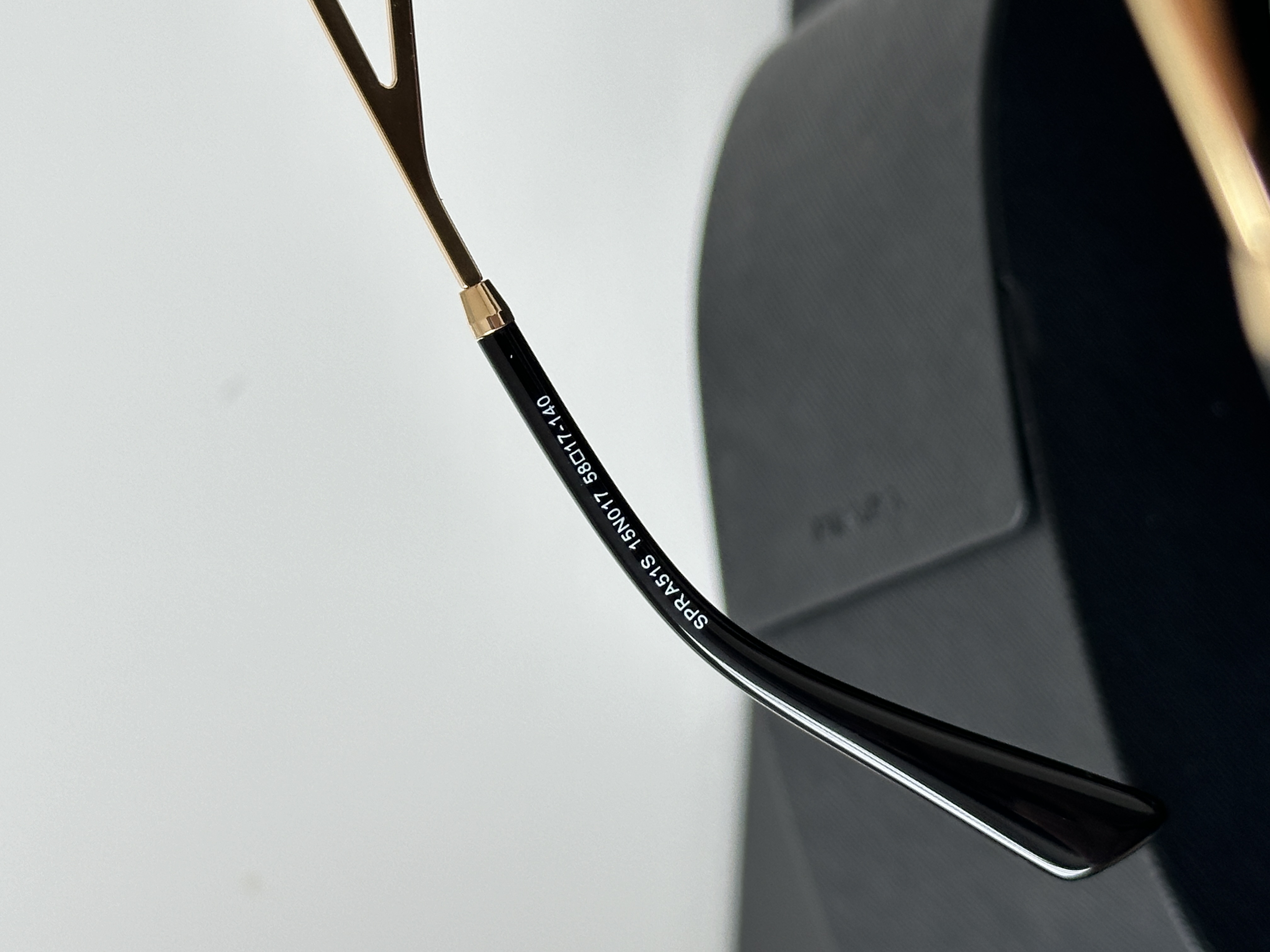 Prada Gold Polygonal Metal Frame Sunglasses