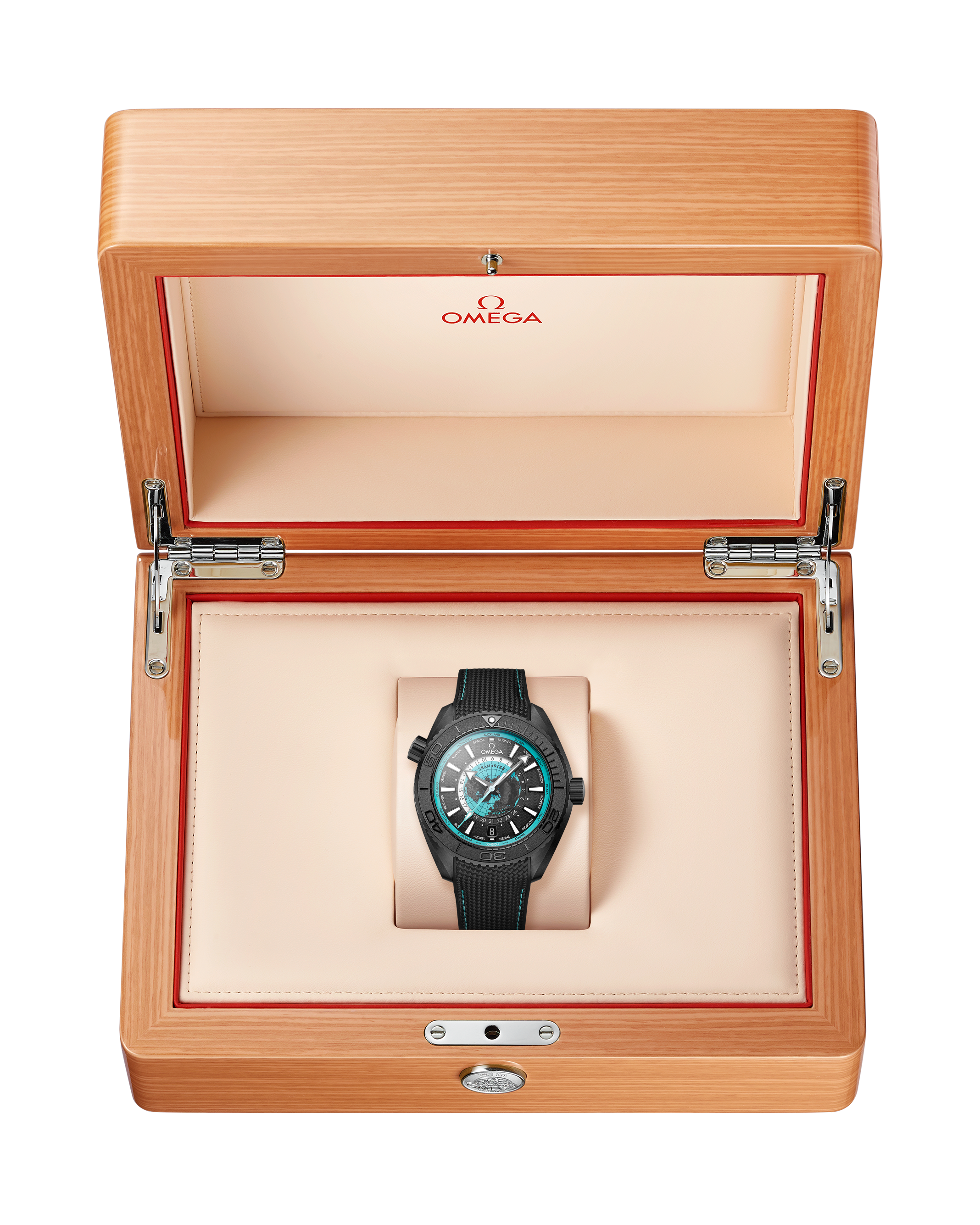 Seamaster Planet Ocean 600M-45.5 mm, black ceramic on rubber strap