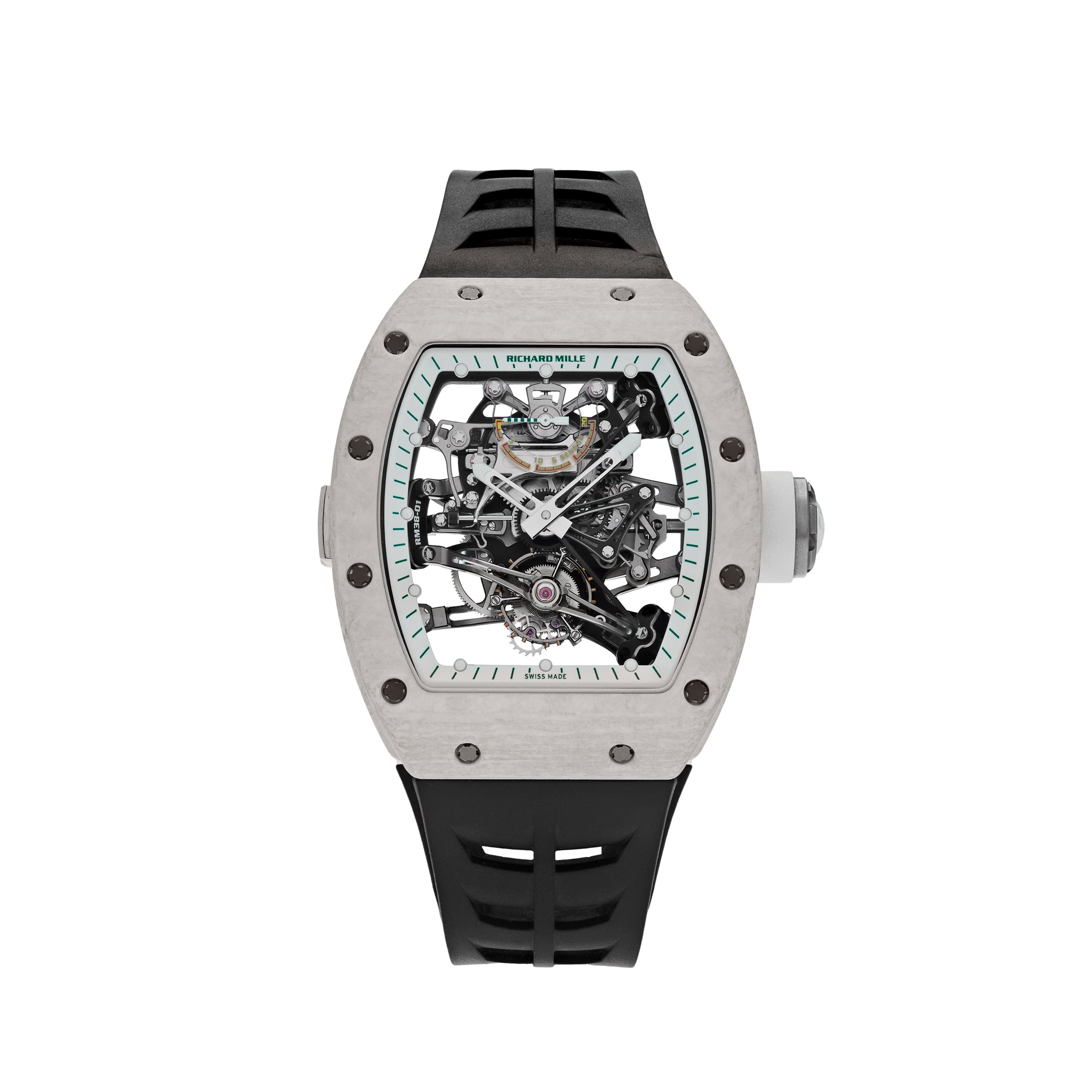 Richard Mille Tourbillon Bubba Watson White Quartz TPT Titanium RM 38-01 Limited to 50pcs【1:1 Replica】