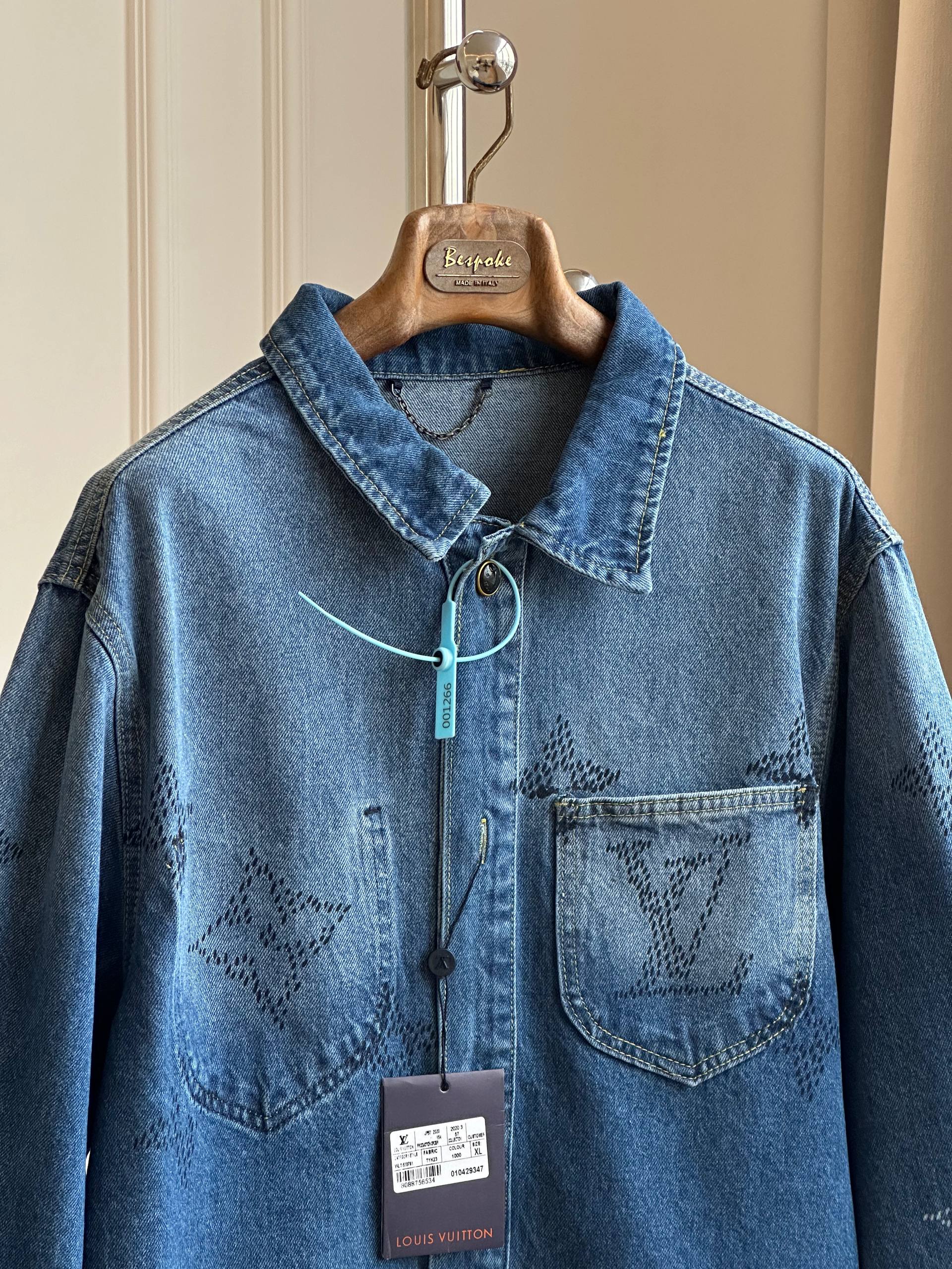 Louis Vuitton Monogram Gradient Laser-Etched Denim Overshirt