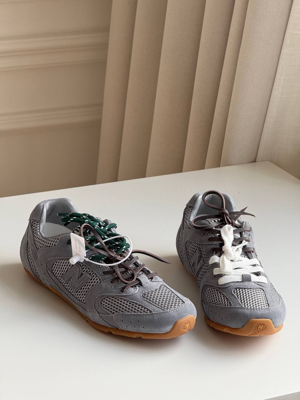 Miu Miu × New Balance 530 SL Suede & Mesh Sneakers