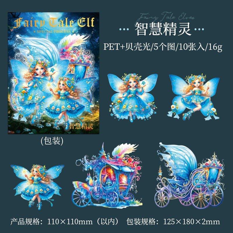 1022  Character Shell Light PET Stickers Fairy Tale Fairies