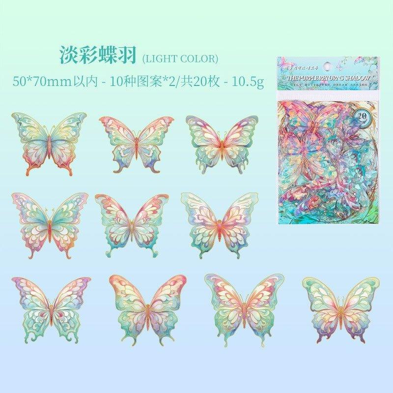 1107 Gilt Butterfly Dream Handbook Sticker Pack