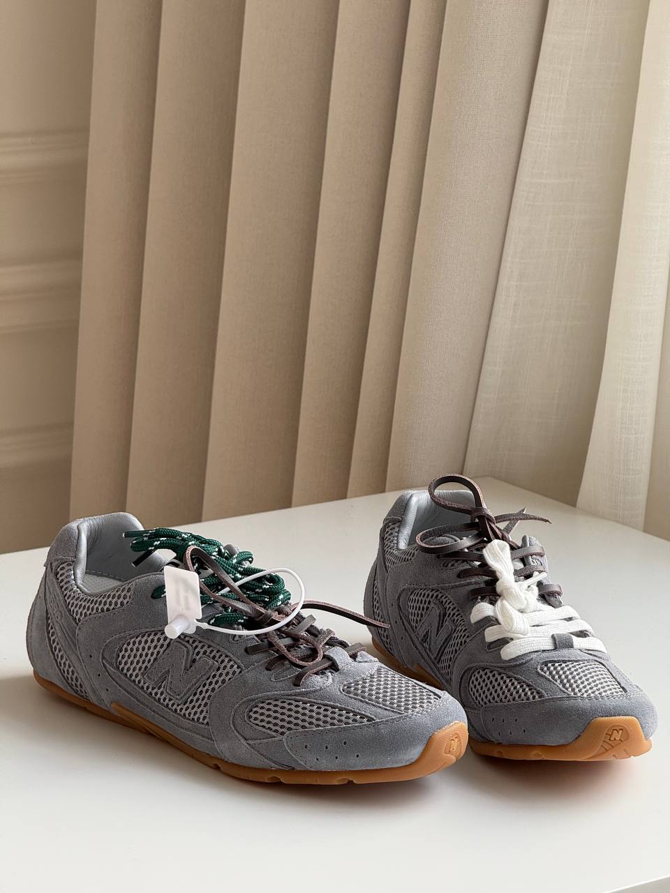 Miu Miu × New Balance 530 SL Suede & Mesh Sneakers