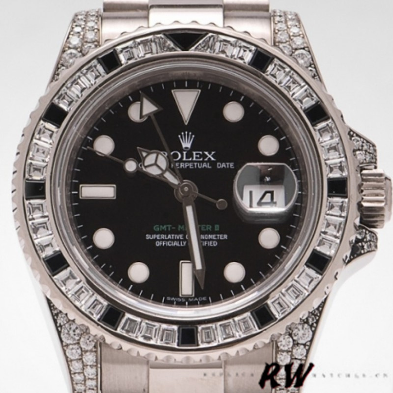 Rolex GMT Master II 116759SANR Black Dial 40mm Mens Replica Watch
