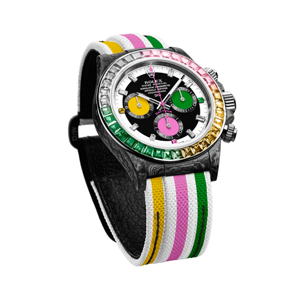 ROLEX Diw Daytona carbon rainbow candy 40mm carbon【1:1 Replica】
