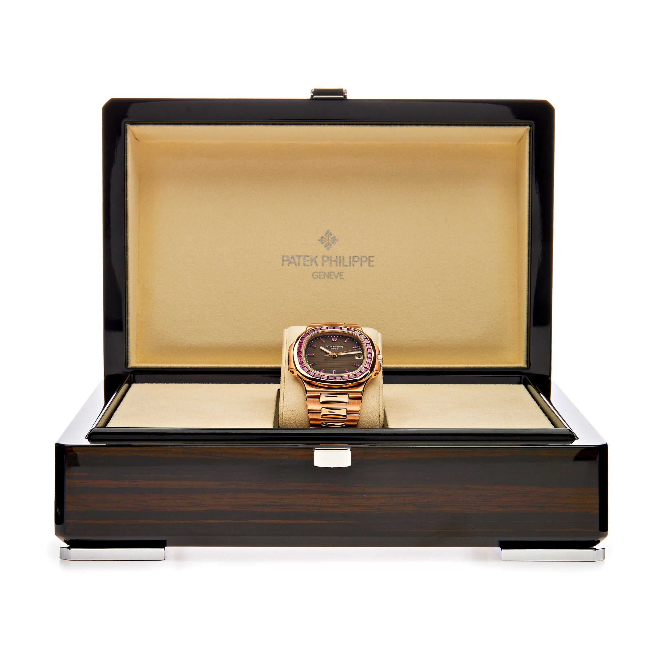 Patek Philippe Nautilus Rose Gold Ruby Bezel 5723/112R-001【1:1 Replica】