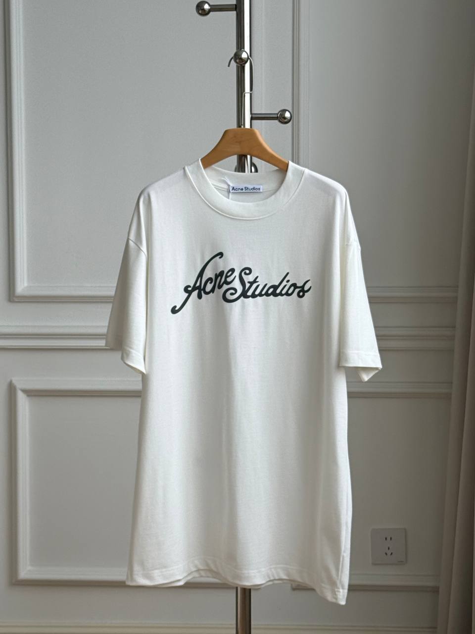 Acne Studios Script Logo Print Oversized Short-Sleeve T-Shirt