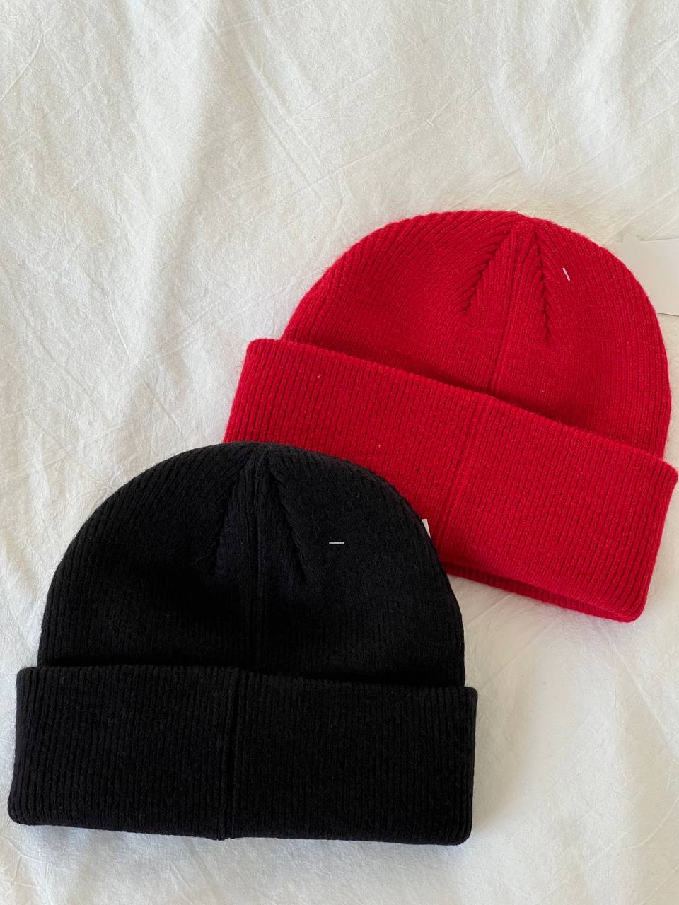Chrome Hearts Black Gothic Cross Embroidery Cuff Knit Beanie