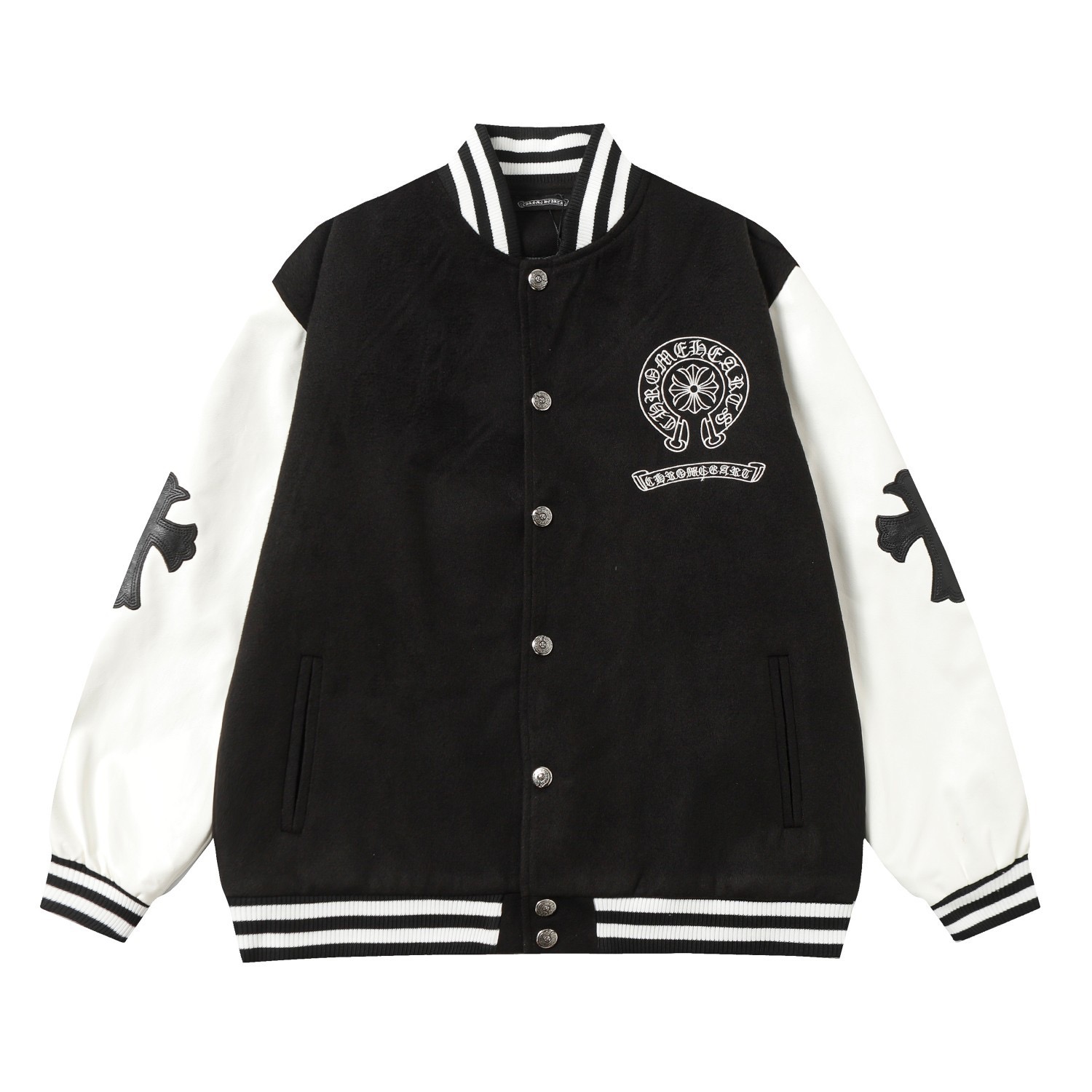 Chrome Heart embroidery Logo Jacket Black(M-2XL, need one size up)